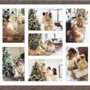 Golden State Art, 13.7x15.7 Distressed Brown Wood Collage Frame - White Mat - Displays Seven 4x6 Photos - Real Glass, Sawtooth Hanger, Swivel Tabs - Wall Mounting, Landscape, Portrait