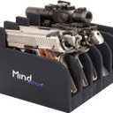 MIND&ACTION Foam Pistol Rack for Gun Safe, Gun Cabinet Accessories, Pistols Holder Storage Organizer, Revolver Firearm Handgun Rack Stand Display