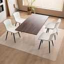 Vicwe Area Mat for Hard Floor, 3'5' Clear Area Rug for Home, PVC Non-Slip Floor Protector for Dining Room, Large Anti-Scratch Floor Mats for Laundry Room, Kitchen, Bedroom