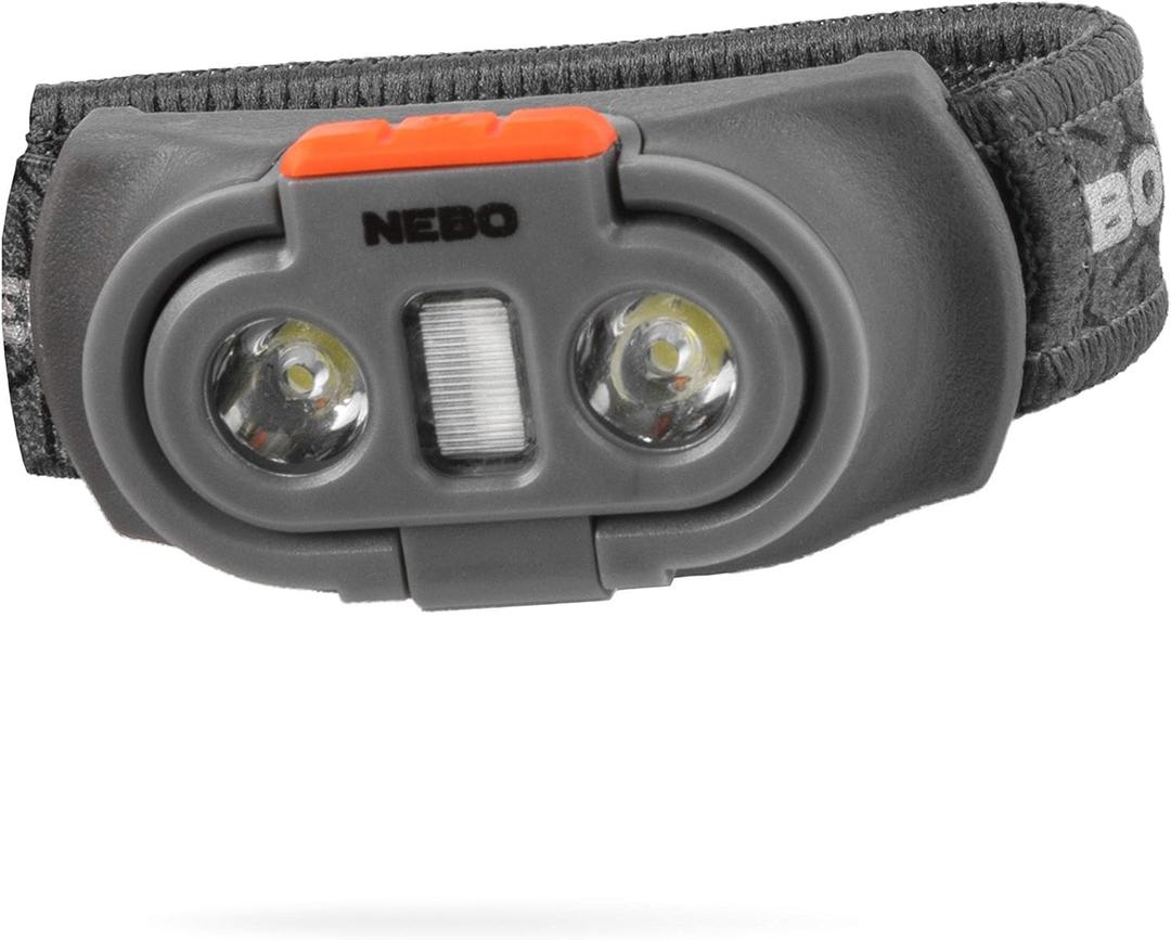 NEBO Einstein 750 Lumen Outdoor Compact Easy Tilt Camping Headlamp with Red Light and Turbo Modes, Includes 4 AAA Batteries and Adjustable Strap