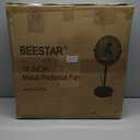 BEESTAR 18 Inch Heavy Duty High Velocity Pedestal Fan,Industrial Standing Fan with Adjustable Height and Tilt,3-Speed,Metal for Industrial, Commercial, Residential, Greenhouse,Black