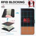 TUCCH Wallet Case for iPhone 15 5G, [RFID Blocking] 4 Card Slot Holder Kickstand [Shockproof TPU Interior Case], PU Leather Magnetic Flip Cover Compatible with iPhone 15 6.1" 2023, Black & Brown