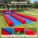 Inflatable Carnival Bowling Game, Giant 2-Lane Bowling Game Inflatable with Blower, Bowling Ball & Pin Sets for Carnival Rental, Backyard Party, Event Games, 26x11x4FT