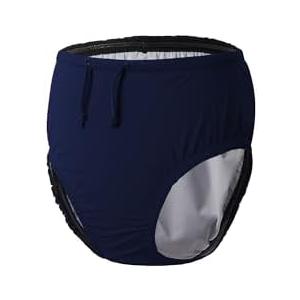 EEOST Youth Special Needs Reusable Swim Diapers Swimwear for Incontinence Cloth Diaper Covers Waterproof,Leakproof, Unisex (5-8T, Navy) M