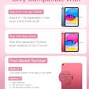 Hamile for iPad A16 Case with Keyboard - Mouse Backlit Wireless Detachable Keyboard Glitter Folio Cover with Pencil Holder for iPad 11th Gen A16 11-inch 2025 10th Generation 10.9 Inch 2022 - Pink