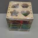 Montessori Toys for 1+ Year Old, Wooden Sorter Cube with 8pcs Rattling Shapes, Developmental Learning Toy Gifts for Baby Toddler Boys Girls, Gift Packaging