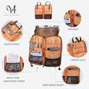 Drum Stick Bag, Waxed Canvas Drumstick Bag with Shoulder Strap, Length 17.72" x Width 10" x Height 1.57"