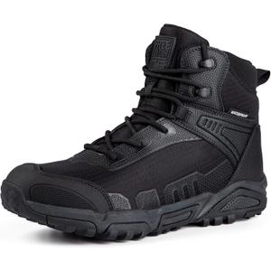 FREE SOLDIER Men's Waterproof Tactical Work Boots Lightweight Comfortable Combat Hiking Boots 10