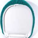 Madeals Microfiber Toilet Lid Cover Soft and Absorbent, Comfortable Bathroom Toilet Lid Cover Seat Fits Most Size Toilet Lids for Teal