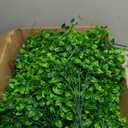 Ouddy Decor 24 Bundles Artificial Greenery Stems Fake Plants Outdoor UV Resistant Faux Plastic Boxwood for Kitchen Office Garden Porch Farmhouse Window Box Home Decor