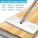 BOSHENG Mop and Bucket with Wringer Set, Hands Free Flat Floor Mop and Bucket, 3 Washable Microfiber Pads Included, Wet and Dry Use, Home Floor Cleaning System for All Floor Types and Windows
