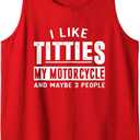 Funny Motorcycle Shirts for Men I Like Titties Adult Humor Tank Top