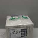 Security Digital Safe for Home Office,0.17 Cubic Home Keypad Safe,Protect Money,Jewelry,Passports (White)