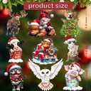 2 x Funny Christmas Ornaments 2024 - Highland Cow Decorations for Christmas Tree, Cow Lovers Gift