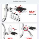 Benlari Highway Pegs,1.25" Highway Footpegs 304 Stainless Steel Adjustable Short Angled Fit for Harley Davidson Touring Street Glide Road Dyna Sportster Softail fits 1-1/4"(32mm) Engine Guard(Chrome)
