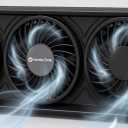 COMFORT ZONE Triple Window Fan with 3-Speeds & Expandable Width, 5.5 inch