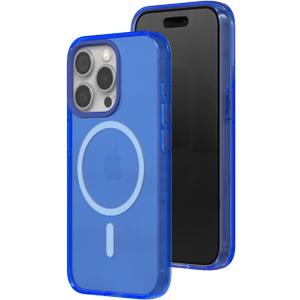 RhinoShield JellyTint Transparent Protective Case Compatible with MagSafe for [iPhone 15 Pro] | Superior Magnetic Force, Exceeds Military Drop Standards, Scratch Resistant, Shockproof - Cyber Blue