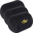 SF 3Pcs Neoprene Conventional Reel Covers Round Reel Case with 6 Breathing Holes, M Size, Black