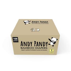 Andy Pandy Bamboo Diapers, 108 Count, Size S (8-16 lbs) (4-8kg)