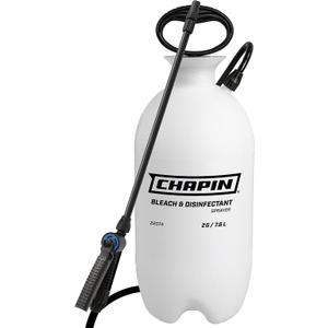 Chapin 22074 Bleach Pump Sprayer, 2Gallon, Lawn & Garden, BleachResistant Poly Tank, FunnelTop, AntiClog Filter, Adjustable Cone Nozzle, 40" Hose for Cleaning, Mold & Disinfecting Applications