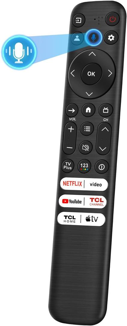 Voice Remote Replacement for TCL Google TV,RC813 Remote Control Only Compatible with TCL QM8/QM7/Q7/Q6/Q5 Series Android Smart TVs