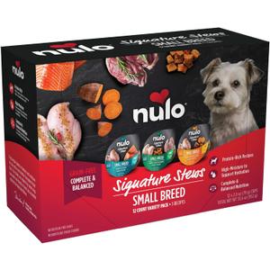 Nulo Signature Stews Variety Pack: Small Breed Wet Dog Food, 2.8 oz, Pack of 12 (EXP 02/04/28)