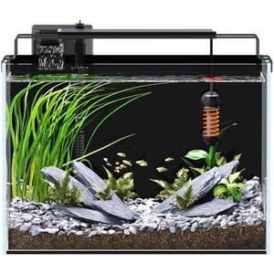 5 Gallon Fish Tank Aquarium Kit with Filter, Heater, LED Light with Timer, Siphon Vacuum Cleaner, Lid, Self-Cleaning Glass Rimless Betta Tank