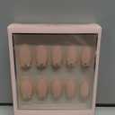 Glamnetic Press On Nails - Goal Digger | Glossy, Semi-Transparent Short Round Fake Nails, Salon Quality | 12 Sizes - 30 Nail Kit with Glue