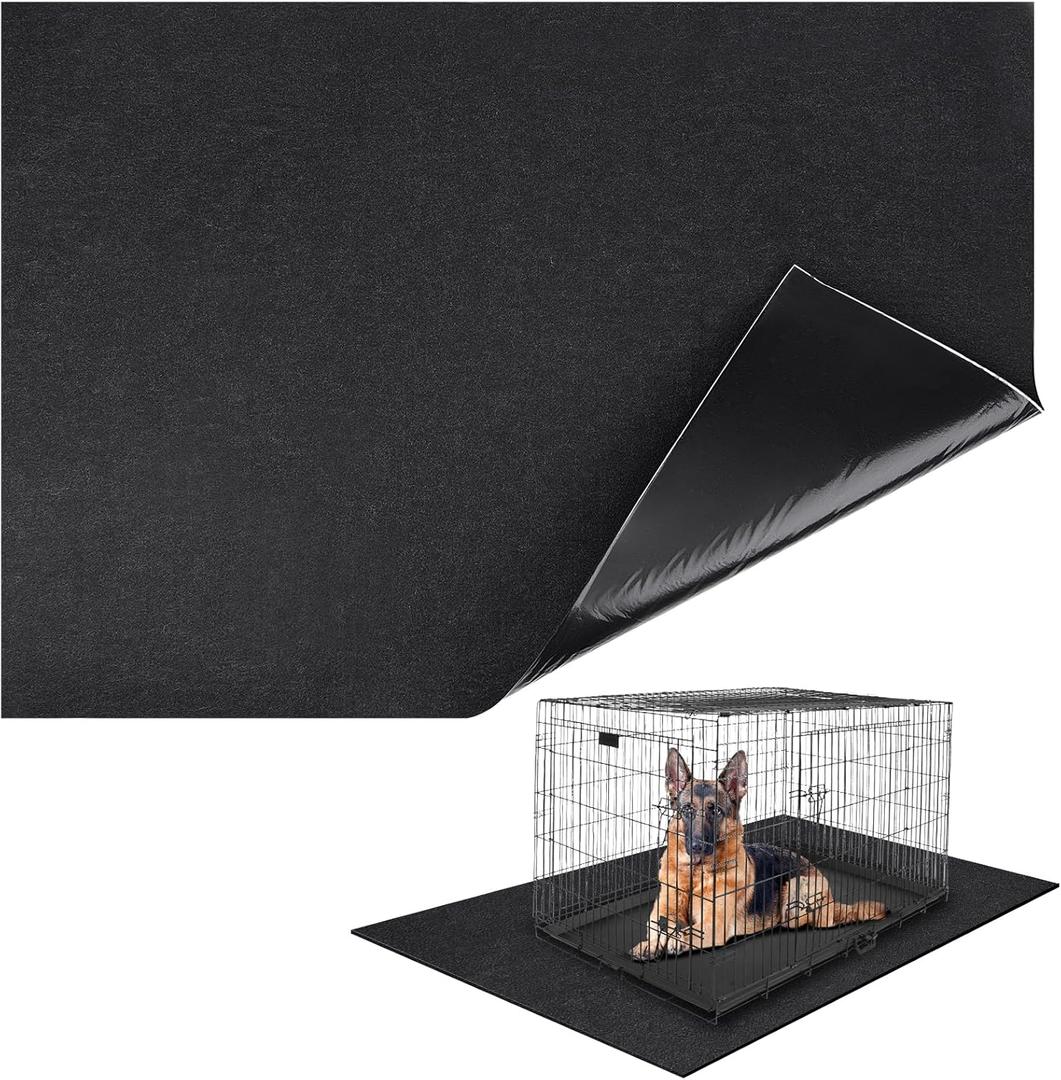 Extra Large Dog Crate Floor Protector 59" X 46" Waterproof Non-Slip Under Dog Crate Kennel Mat Liner for Indoor Training, Easy to Cut