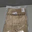 Prettywear Women's Quarter Zip Pullover Sweaters 2024 Long Sleeve Collared Slim Fit Ribbed Knit Business Casual Fall Top (Large, Khaki)