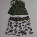 Girls Swimsuit 2 Piece Bathing Suits for Teens Cute Summer Tankini Short for Size 12Y