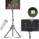 Basketball Scoreboard with Timer Clock, Digital Scoreboard with Remote, Portable Battery Powered Electronic Scoreboard for Baseball/Tennis/Soccer/Volleyball/Ping Pong Games