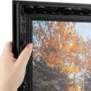 ArtToFrames 16x20 Inch Black Picture Frame, This 1.75 Inch Custom Wood Poster Frame is Matte Black - Comes with 060 Plexi Glass and Corrugated Backing (WOM5113-16x20)