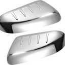 for Ford Explorer 2011-2015 Driver Passenger Side Mirror Covers Cap Overlay Rearview Mirror Guard Covers Silver Tone 1 Pair
