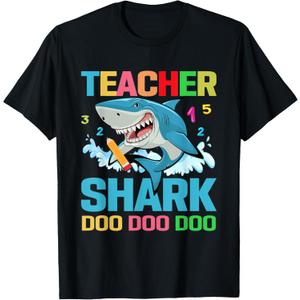 Teacher Shark T-Shirt (Small, Black)