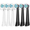6 Pcs iO Replacement Heads Compatible with Oral B iO 2 3 4 5 6 7 8 9 10 Deep Clean Series Electric Toothbrush, Toothbrush Heads Compatible with Oral B iO with Medium Bristles Care Teeth (Black/White)