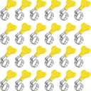 uxcell Worm Gear Hose Clamp, 24pcs 3/8" - 5/8" Key Type Adjustable Stainless Steel Hose Clamps with Plastic Handle for Securing Hose