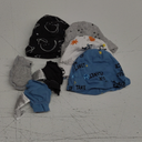 Gerber Baby Boy No Scratch Mittens & Caps Set, Newborn