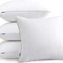 Oubonun 18"x18" Pillow Inserts (Set of 4) - 100% Cotton Cover, Square Throw Pillow Inserts for Couch, Sofa, Bed - Decorative 18 Inch White Pillow Inserts