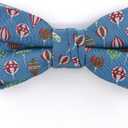 OCIA Holiday Pre-Tied Bowtie Christmas Halloween Festival Pattern Bow Tie for Men Boys (A Blue Green Red White)