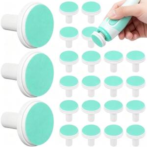 24 Pieces Baby Nail Trimmer Replacement Pads, Electric Baby Nail Grinding Heads for Standard Electric Kid Nail Trimmer, Electric Nail File Replacement Pads for Kids 12 Months Up (0.7 inch)