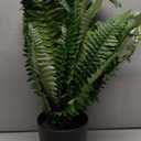 Fake Fern Potted Plant Artificial Boston Ferns in Pot 35 Leaves for Outdoors & Indoor Faux Fern Bush Plant 20inch for Patio Garden Farmhouse Windowsill Office Living Room Decoration Home Decor (Large)