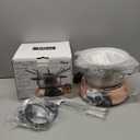 Artestia 3-in-1 Electric Fondue Pot 2.6QT  Chocolate, Cheese & Meat Hot Pot, 1500W High-Power with Removable Stainless Steel & Ceramic Bowls, Perfect for Parties, Family Dinners & Gifts