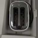 2 Slice Toaster with Extra Wide Slots & Removable Crumb Tray 6 Browning Options, Auto Shut Off & Frozen Function, Toast Fruit Bread, Bagel & Waffle, White (12.14x7.77x7.26 inch)