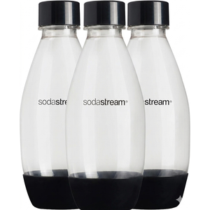 3 PCS sodastream 0.5L Twin Pack Dishwasher Safe Slim Bottle (Black)