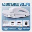 Big Button Phone for Seniors, Uvital Corded Landline Phone with Caller ID, 2 One-Touch Buttons and SOS Emergency Button, Hands-Free, Loud Ringer, Senior Landline Phones for Home/Office/Hotel, White