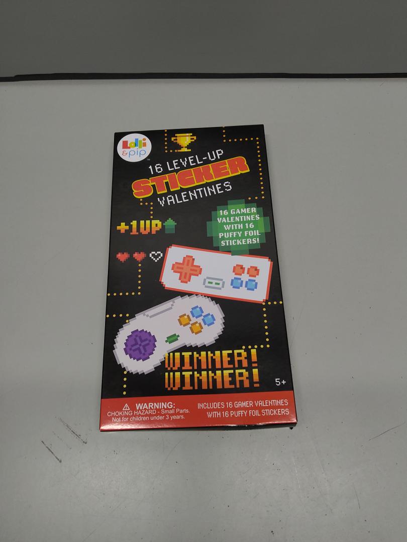 Lolli & Pip™ Video Games Sticker Valentines Day Cards, 5 Pack