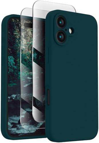 FireNova Designed for iPhone 16 Case, Silicone Upgraded [Camera Protection] Phone Case, Soft Anti-Scratch Microfiber Lining Inside, 6.1 inch, Teal