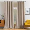 MIULEE Blackout Curtains 96 Inches Long for Bedroom Living Room Thermal Insulated Room Darkening Grommet Top Solid Light Blocking Drapery Set of 2 Window Panels Taupe