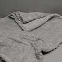 BEDELITE Fleece Blanket - 3D Jacquard Decorative Light Grey Throw Blankets for Couch & Bed, Soft and Cozy Warm Plush Fluffy Blanket All Seasons Suitable, 50x60Inches